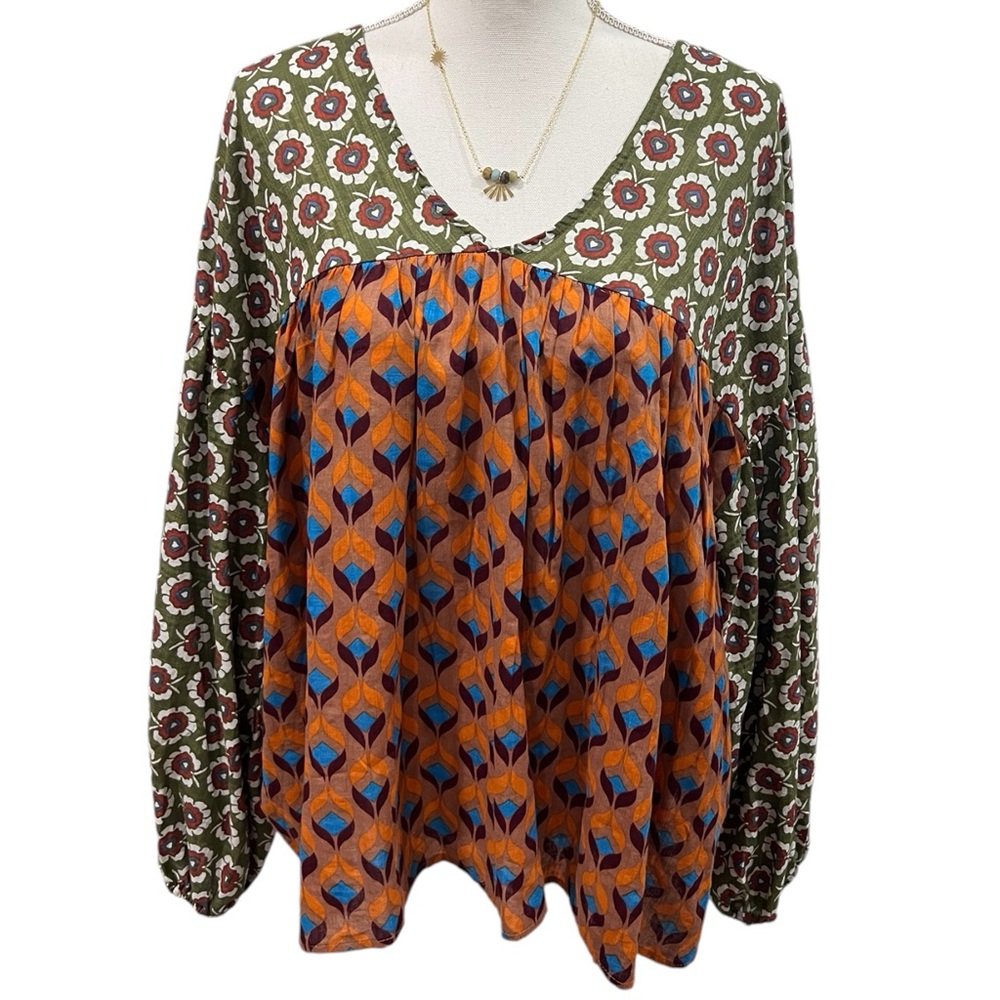 Bucketlist Multicolor Patterned Blouse - image 5